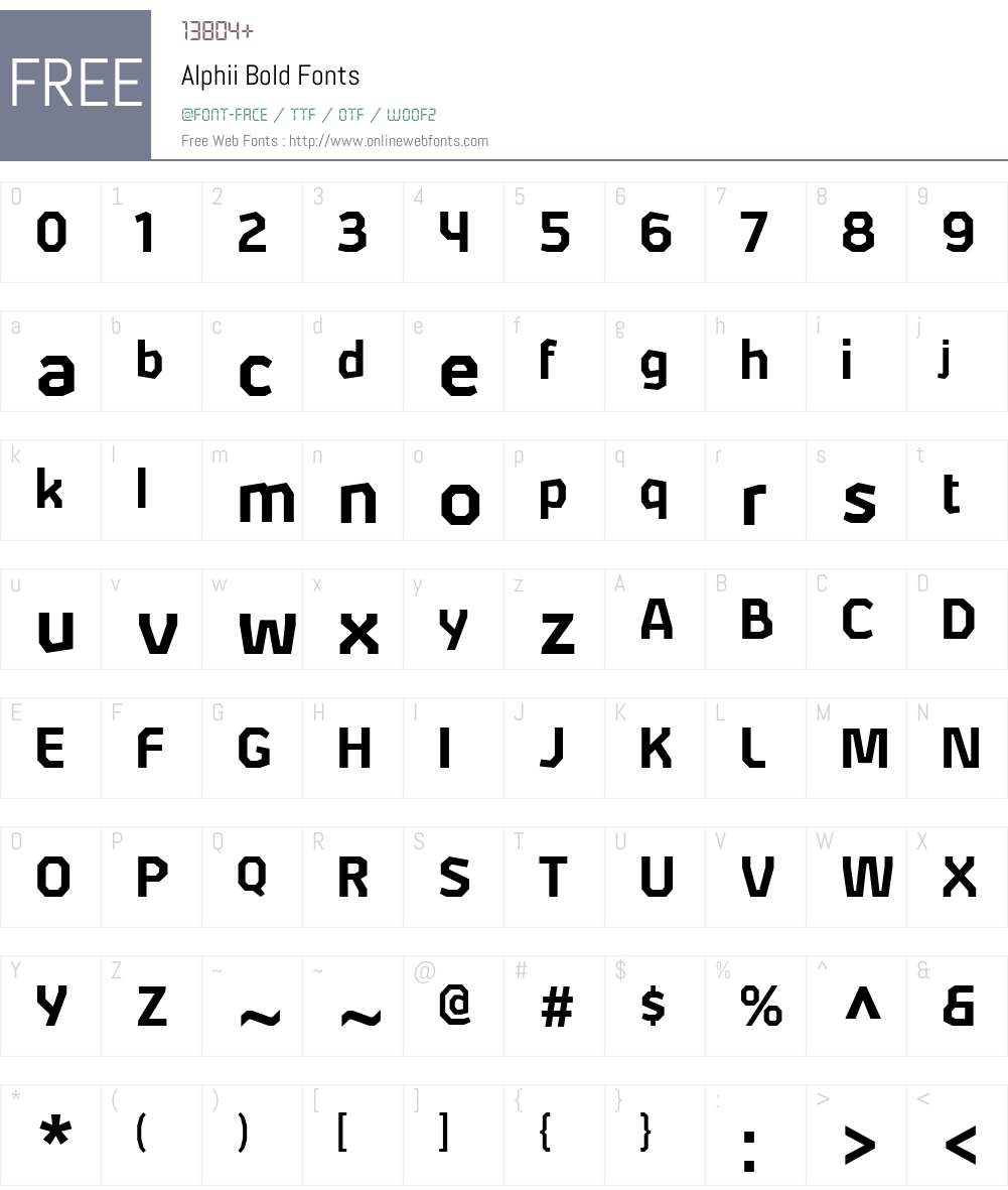 Alphii Font Screenshots