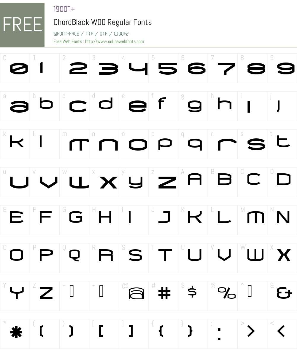ChordBlack Font Screenshots