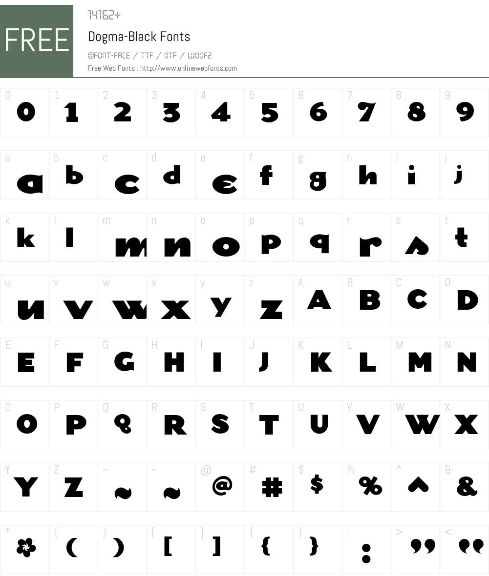 Dogma-Black Font Screenshots