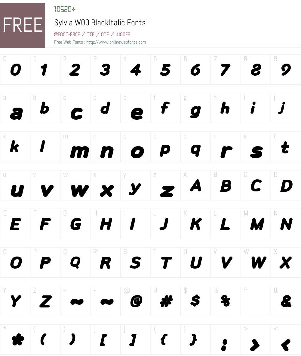 Sylvia Font Screenshots