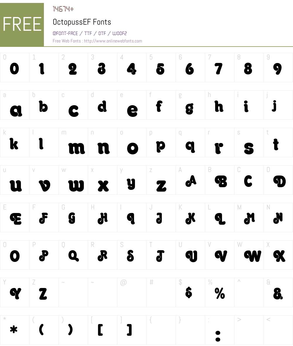 OctopussEF Font Screenshots