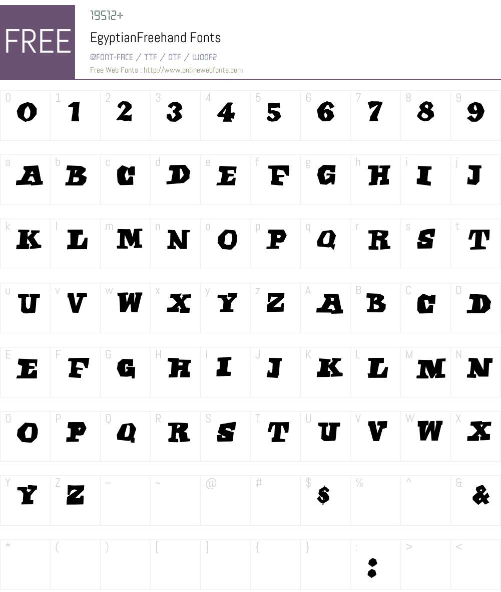EgyptianFreehand 1.0 2005-10-19 Fonts Free Download - OnlineWebFonts.COM