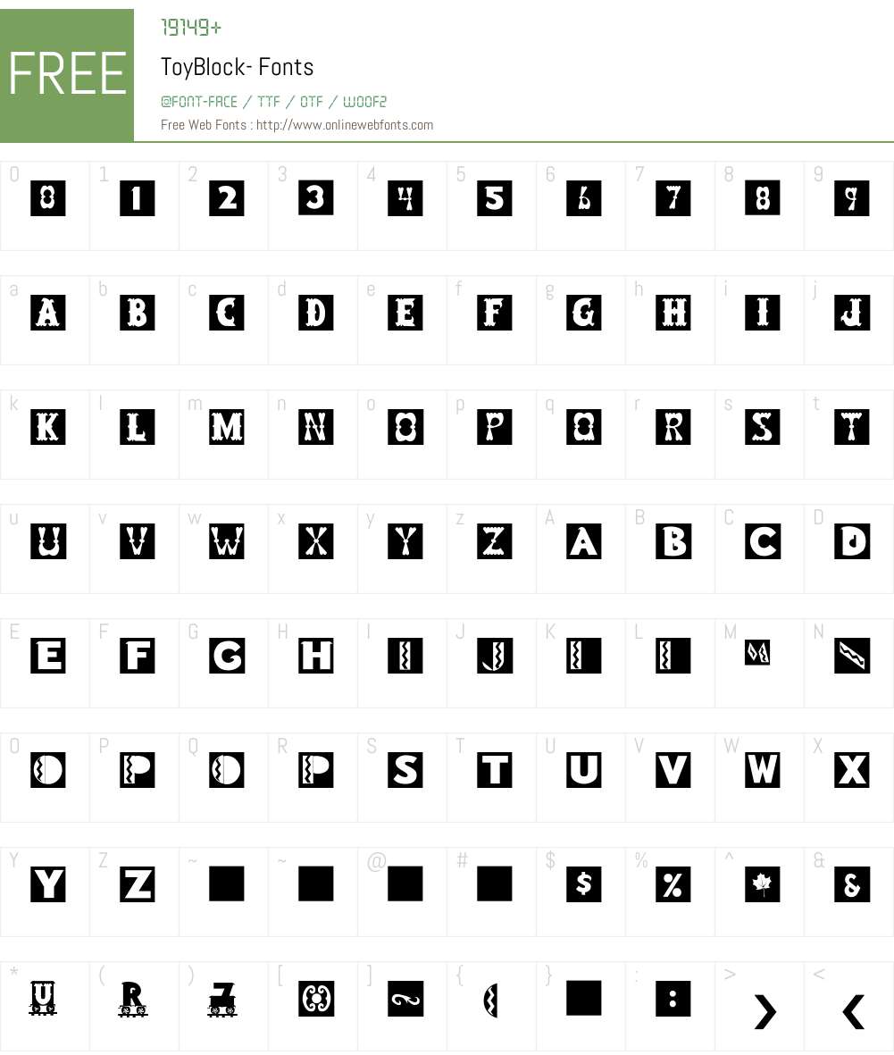ToyBlock- Font Screenshots