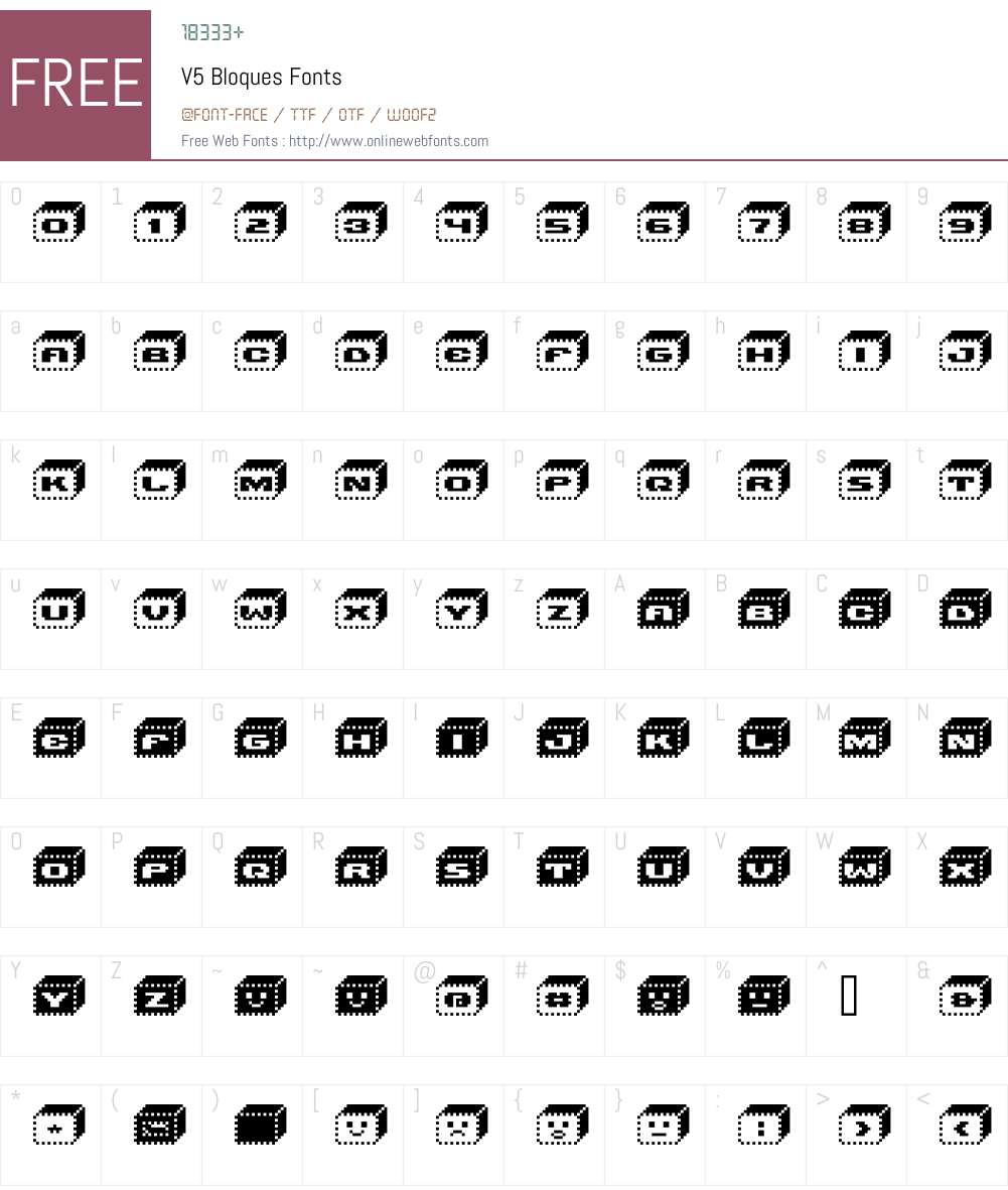 V5 Bloques Font Screenshots