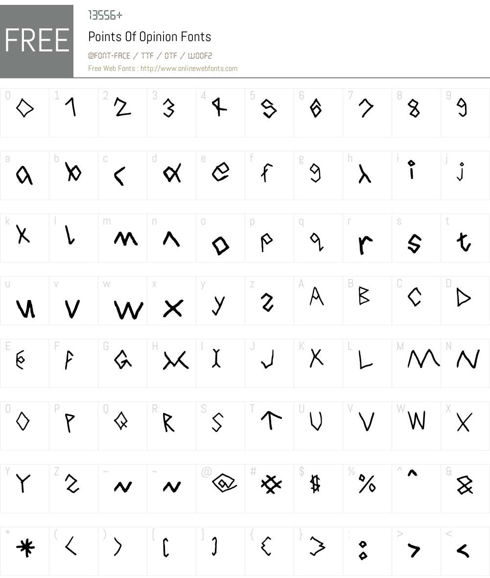 Points Of Opinion Font Screenshots