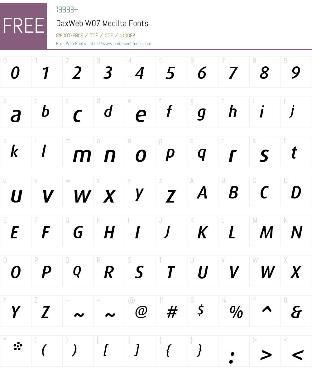 FF Dax Font Screenshots