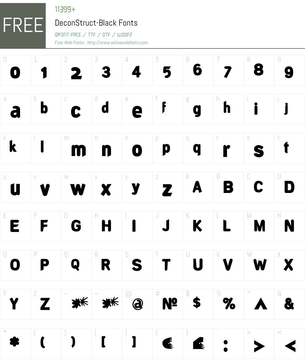DeconStruct-Black Font Screenshots