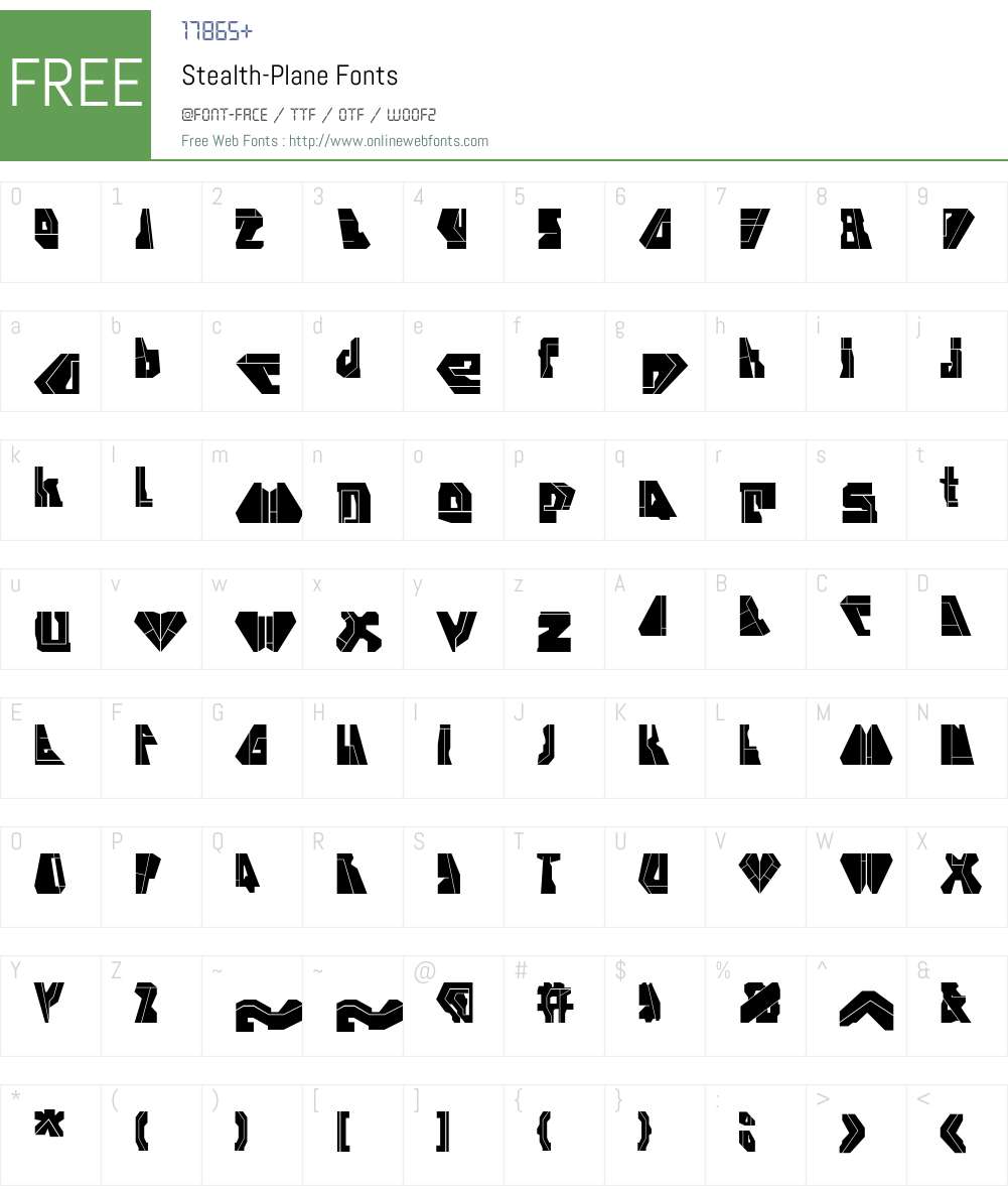 Stealth Font Screenshots