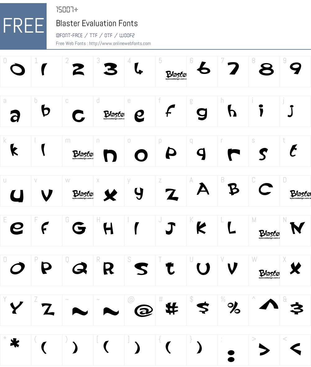 Blaster Font Screenshots
