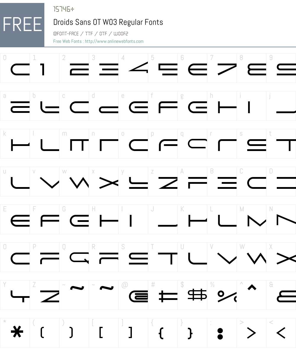 FF Droids Sans Font Screenshots