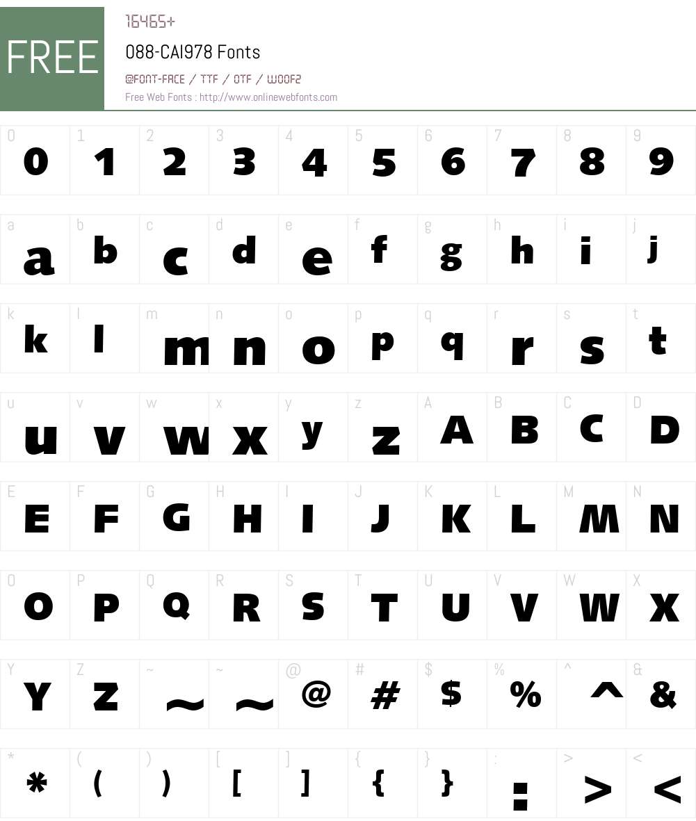 088-CAI978 Font Screenshots