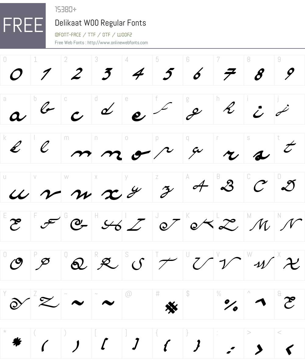 DelikaatW00-Regular Font Screenshots