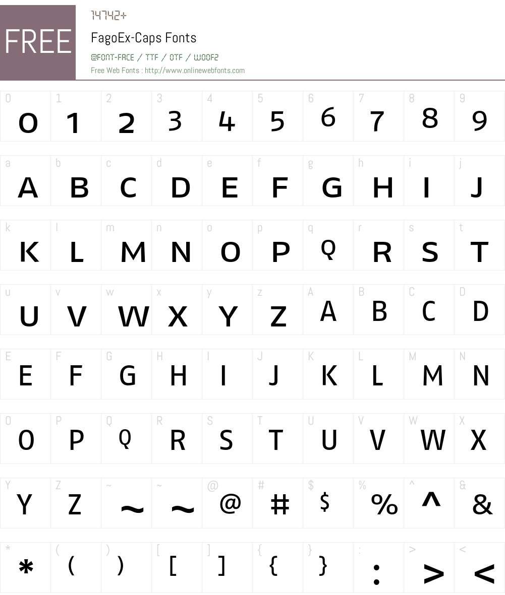 FagoEx Font Screenshots