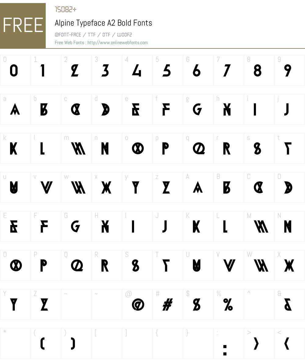 Alpine Typeface A2 Font Screenshots