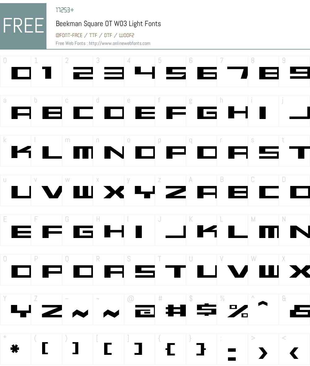 FF Beekman Square Font Screenshots