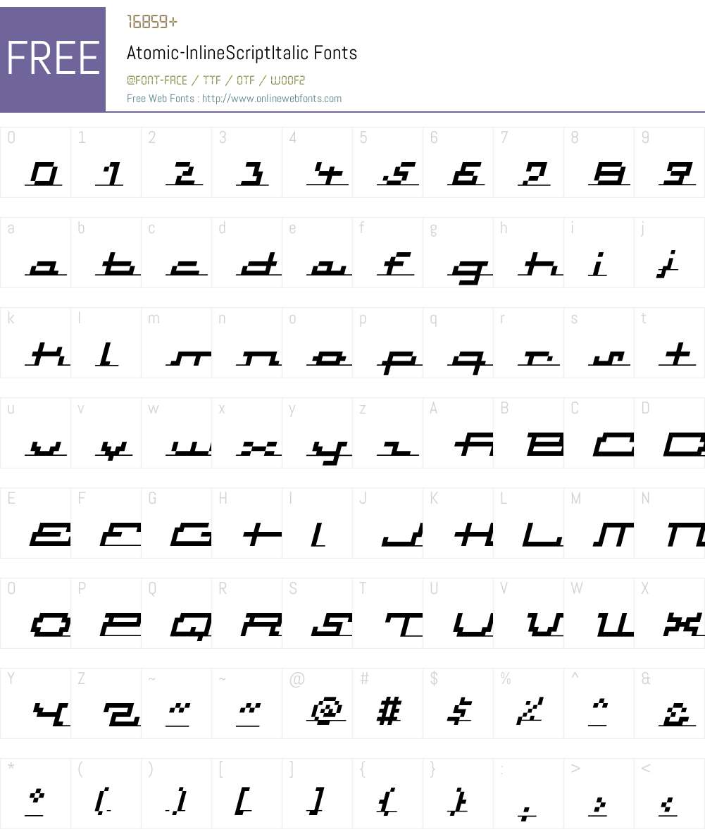 Atomic Font Screenshots
