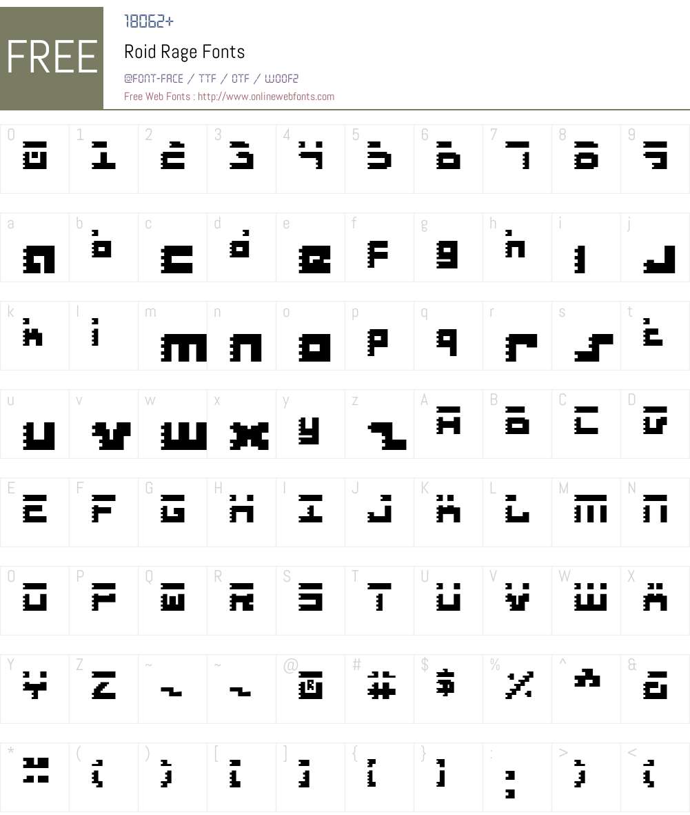 Roid Rage Font Screenshots