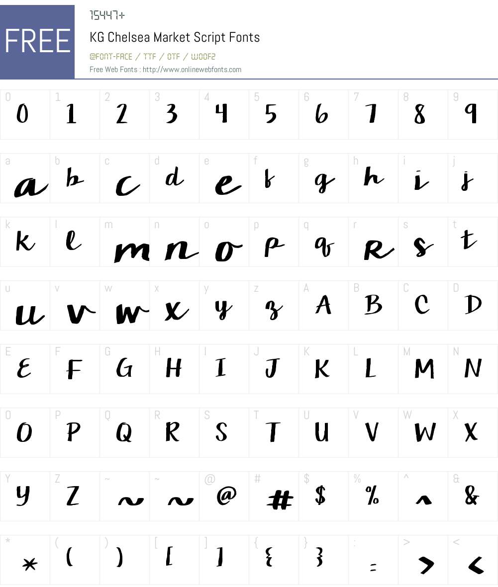 KG Chelsea Market Script Font Screenshots