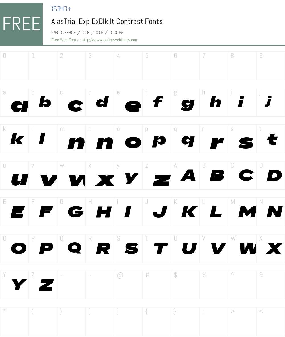 AlasTrial Expanded Extra Black Contrast 3.001 Fonts Free Download ...