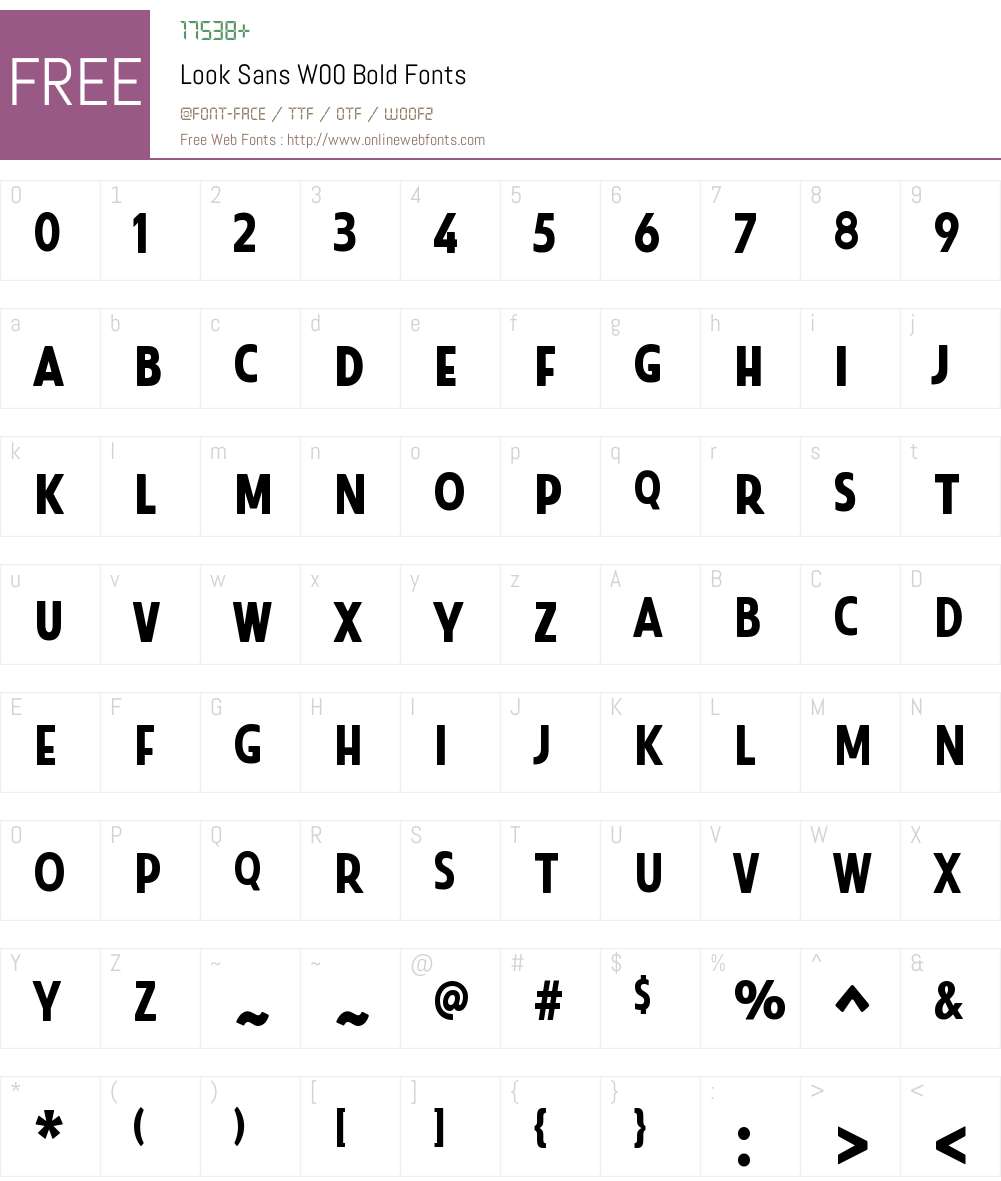 LookSansW00-Bold Font Screenshots