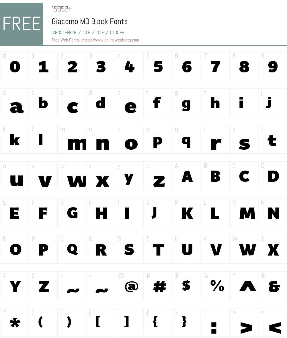 Giacomo MD Font Screenshots