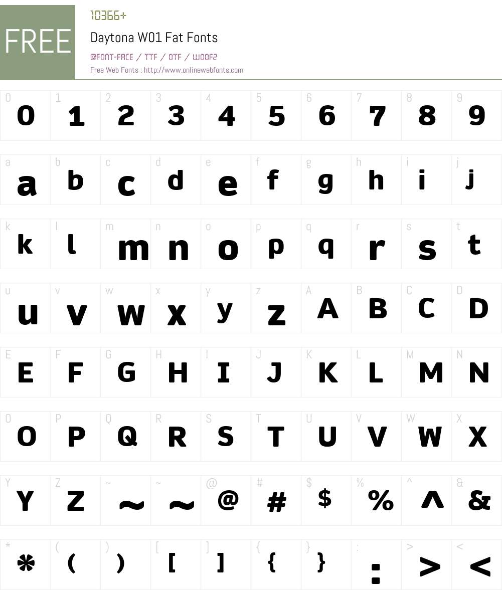DaytonaW01-Fat Font Screenshots