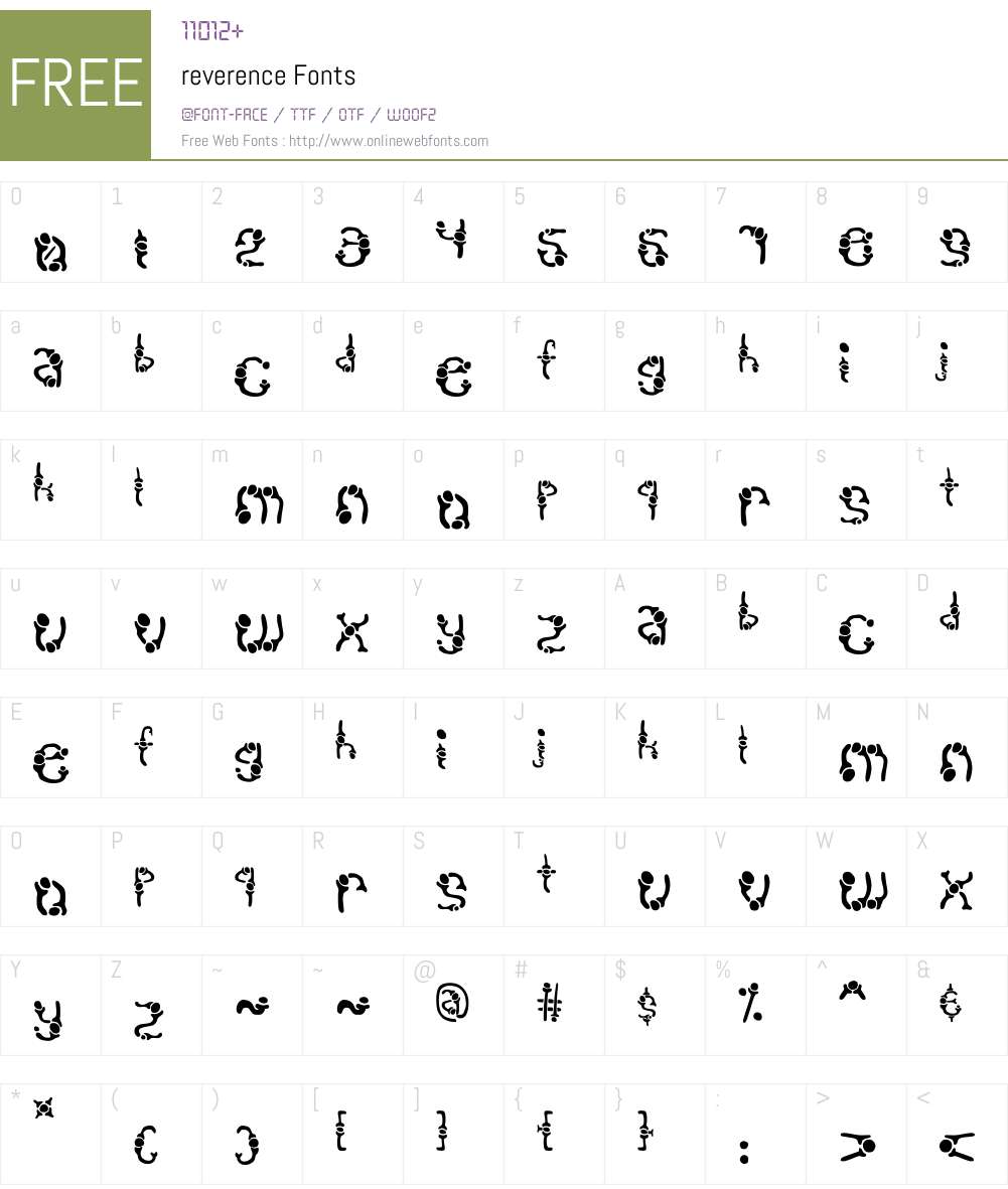 reverence Font Screenshots