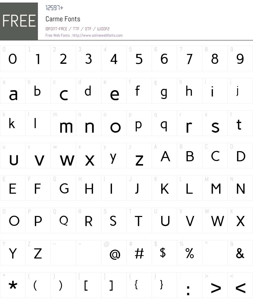 Carme Font Screenshots