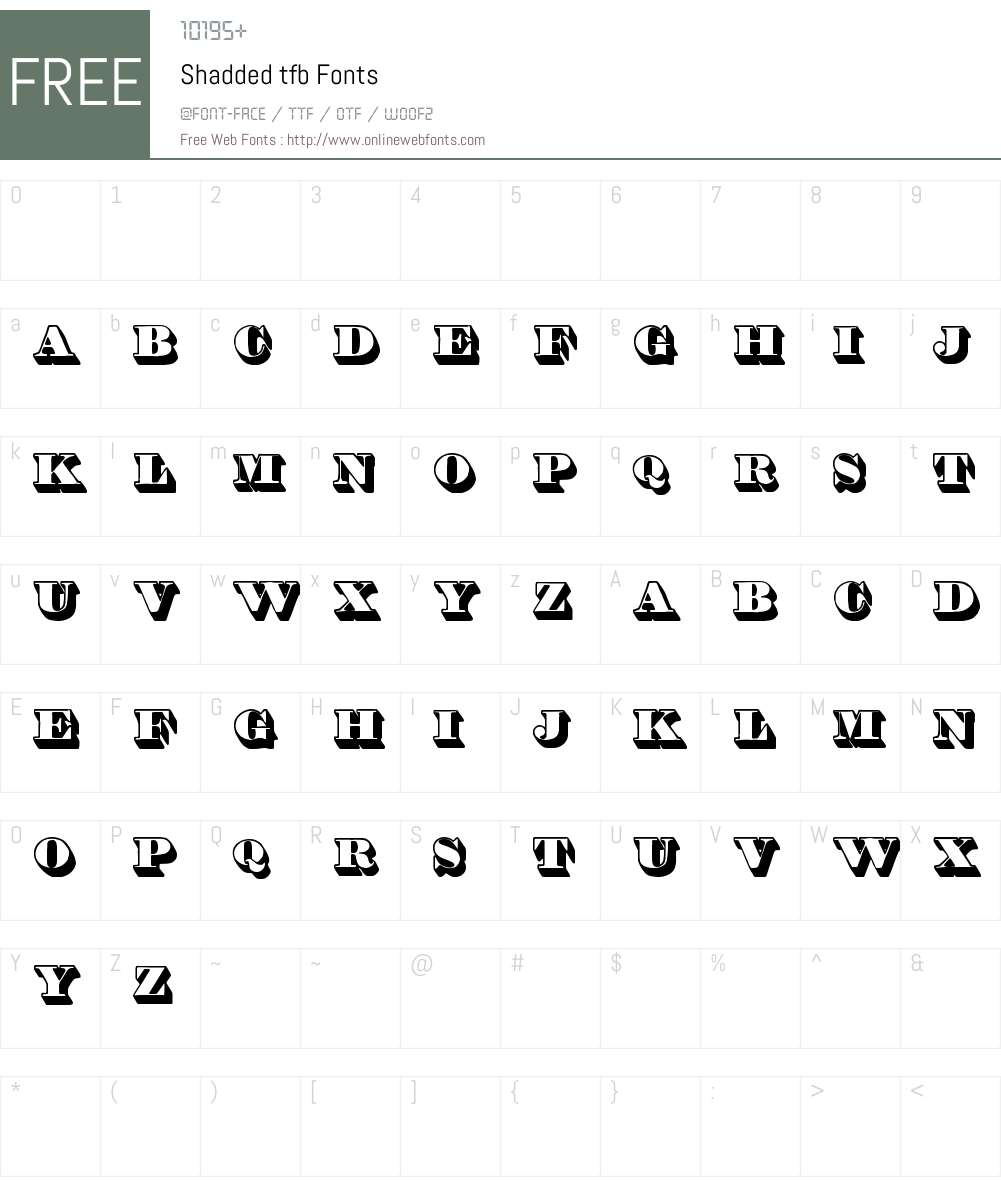 Shadded tfb Font Screenshots