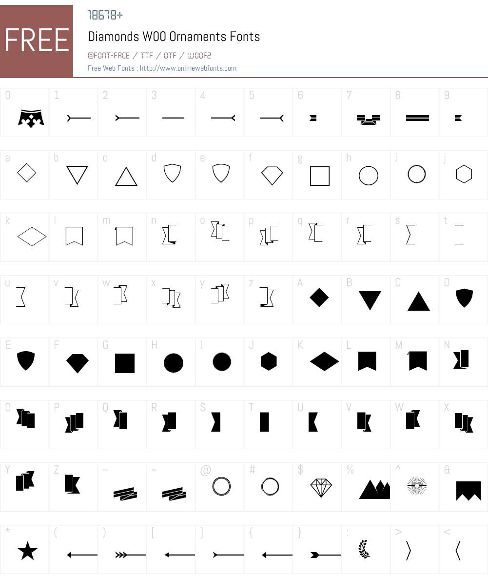 Diamonds Font Screenshots