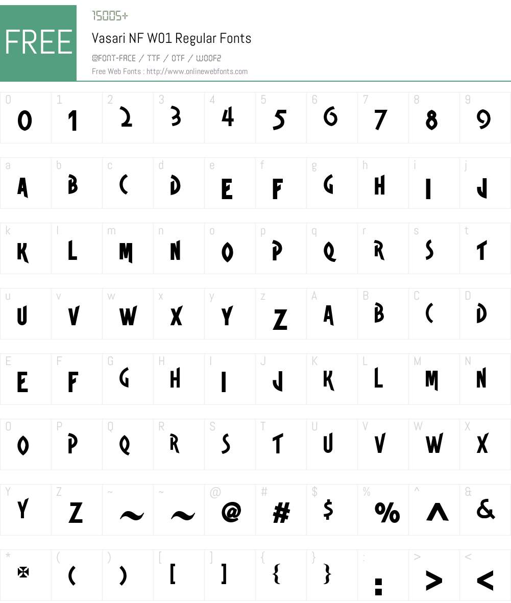 VasariNFW01-Regular Font Screenshots
