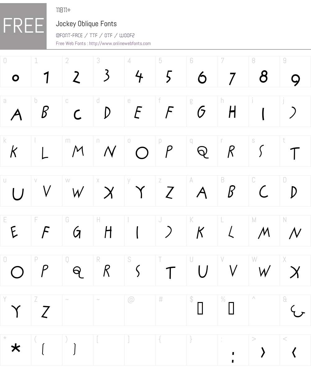 Jockey Font Screenshots