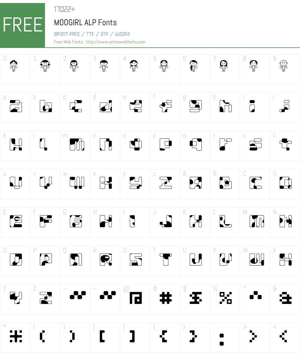 MOOGIRL Font Screenshots
