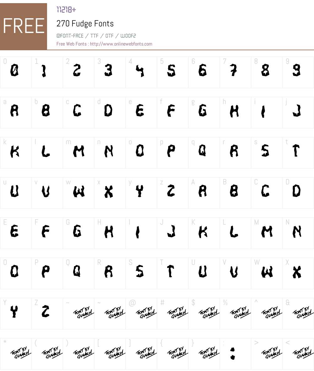 270 Fudge Font Screenshots