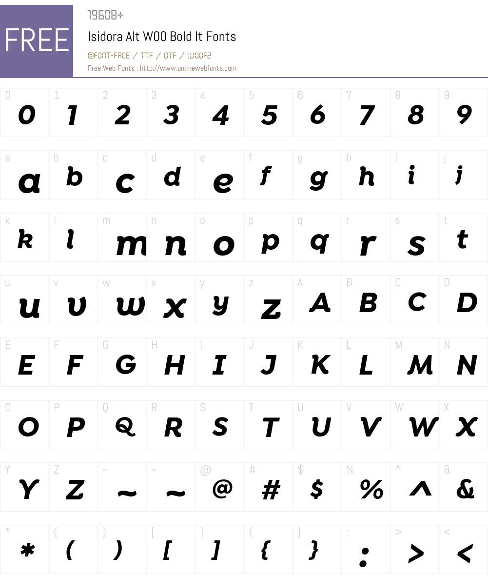 Isidora Font Screenshots