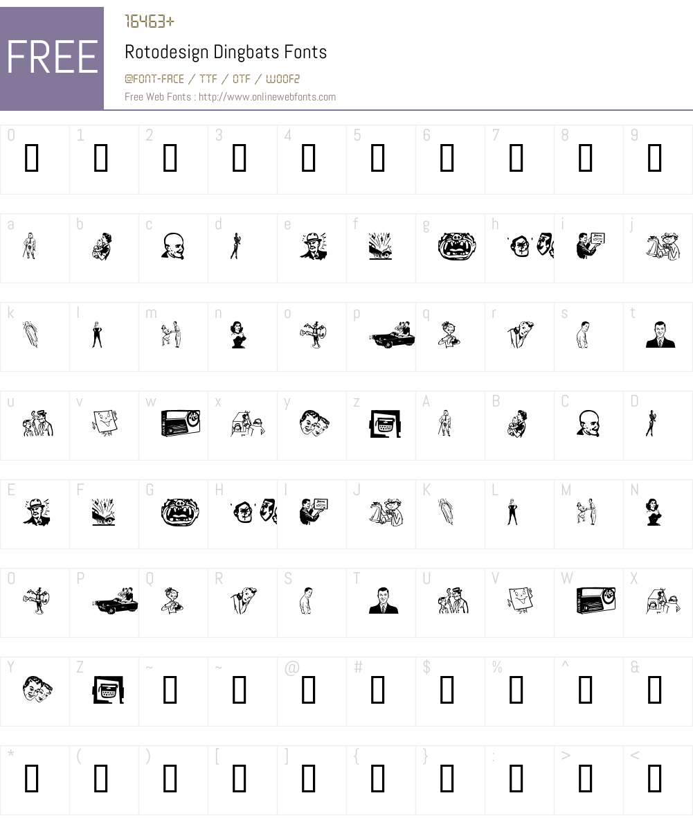 Rotodesign Font Screenshots
