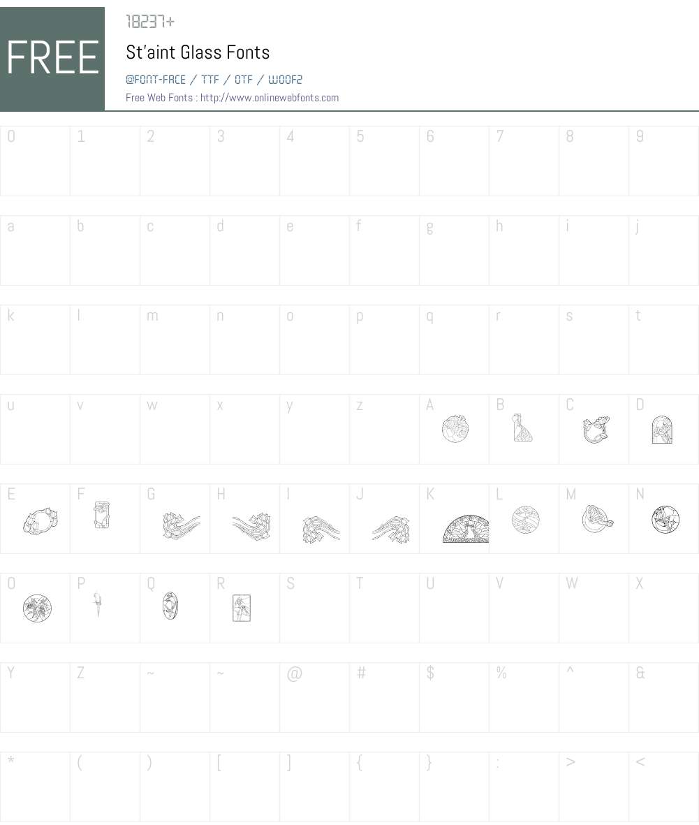 St'aint Glass Font Screenshots