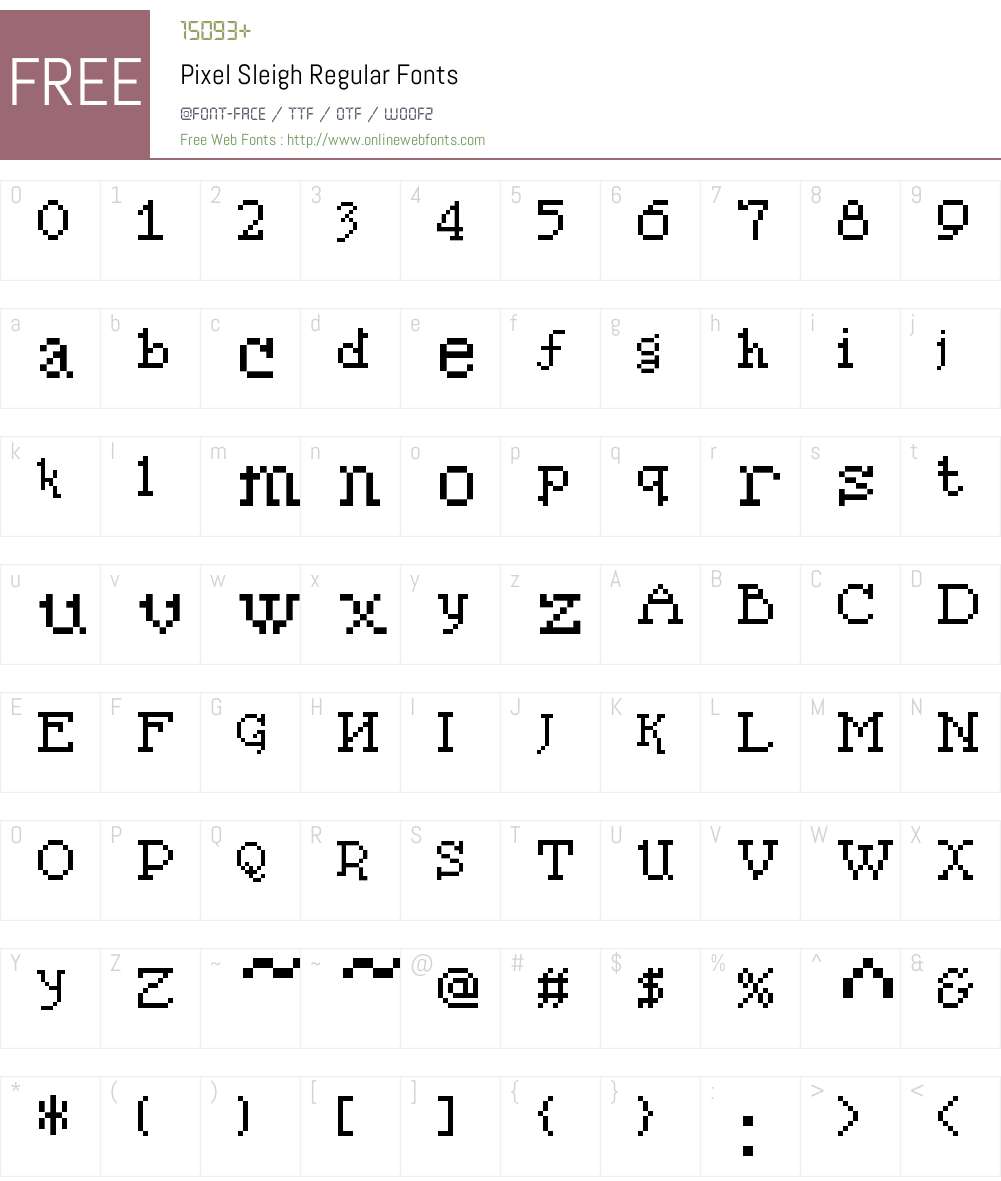 Pixel Sleigh Font Screenshots