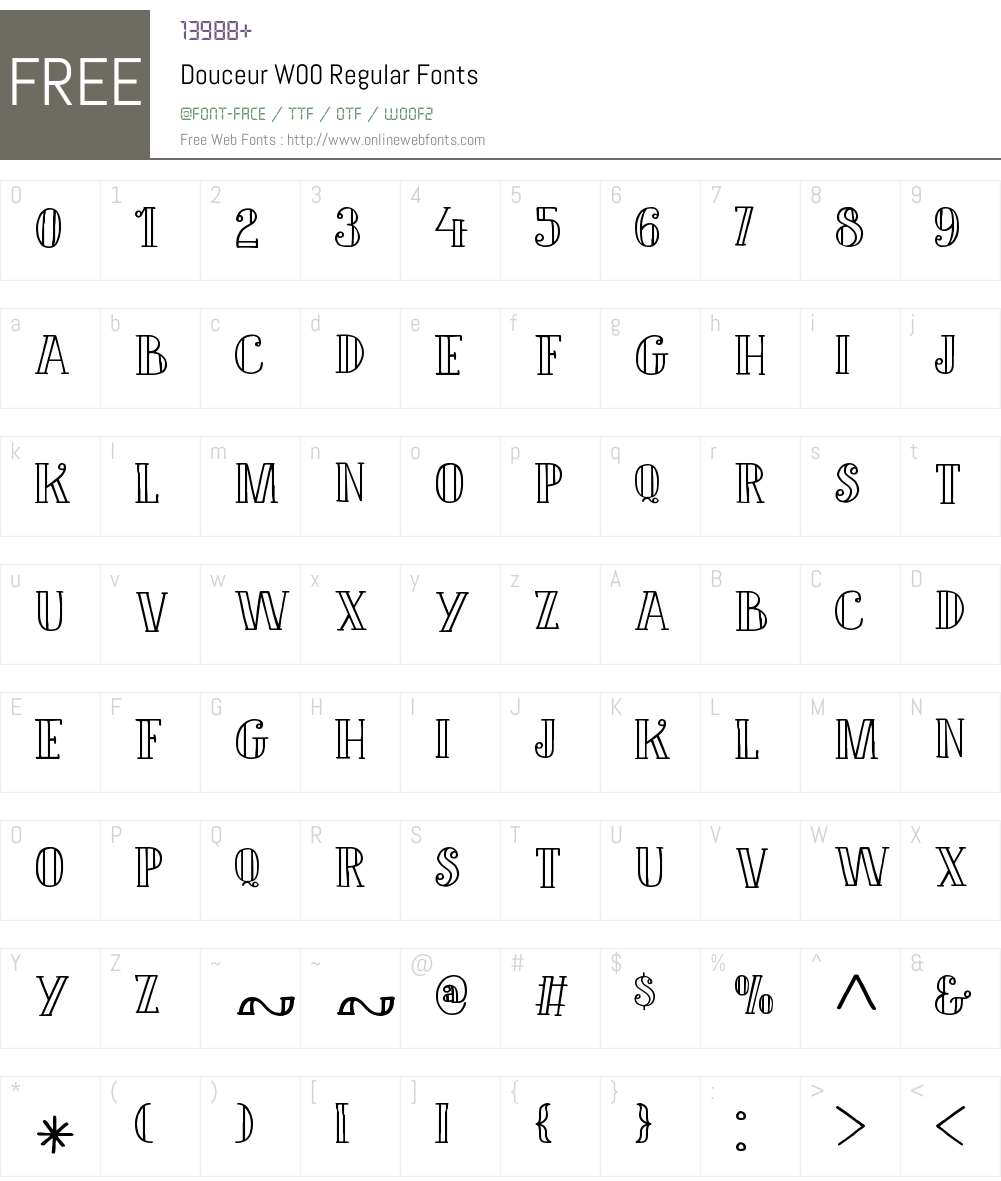 DouceurW00-Regular Font Screenshots