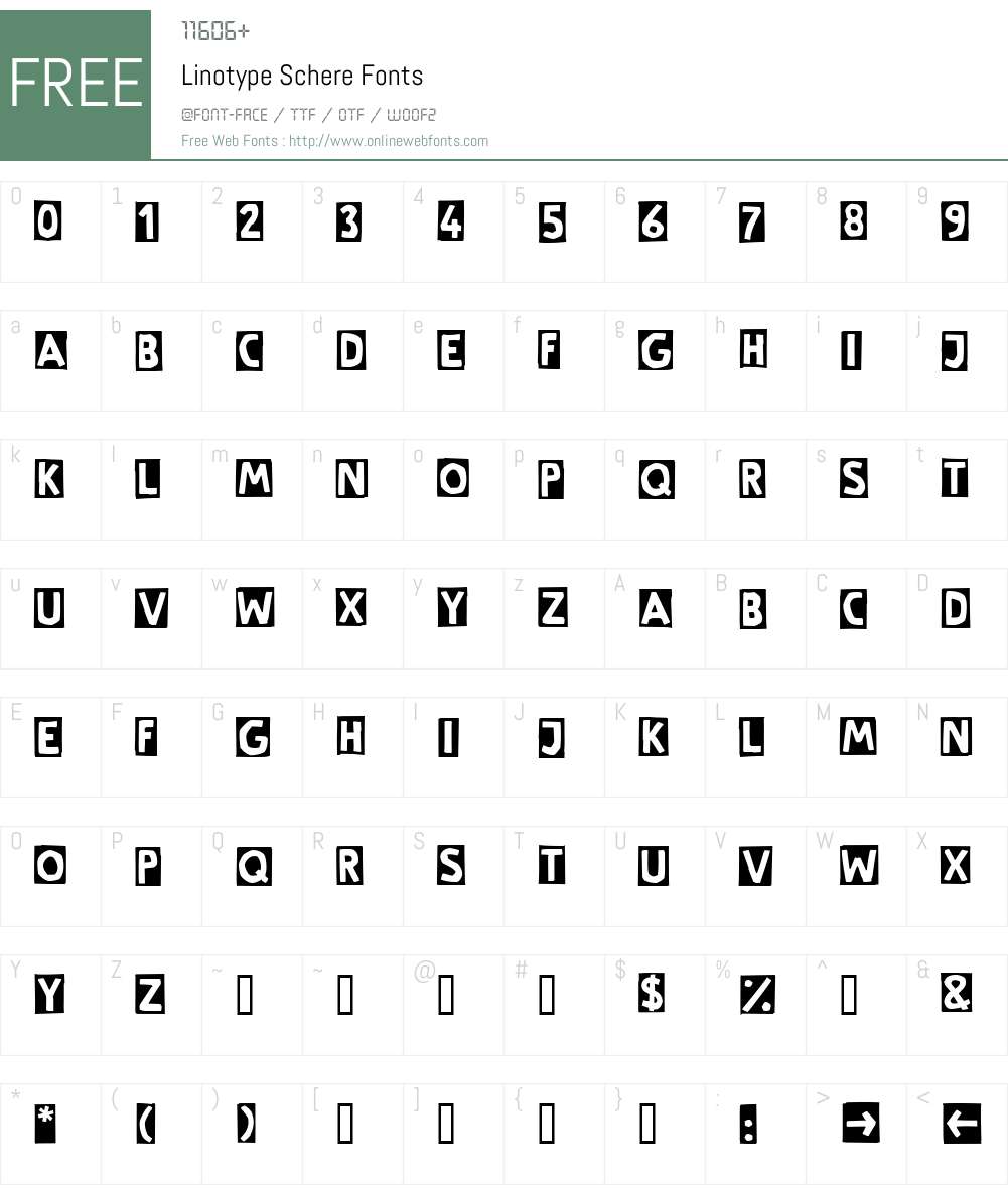 LTSchere Font Screenshots