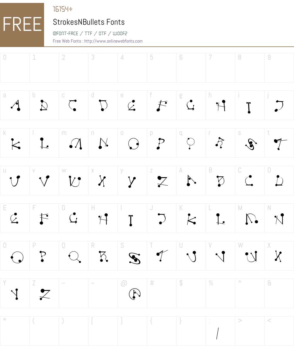 StrokesNBullets Font Screenshots