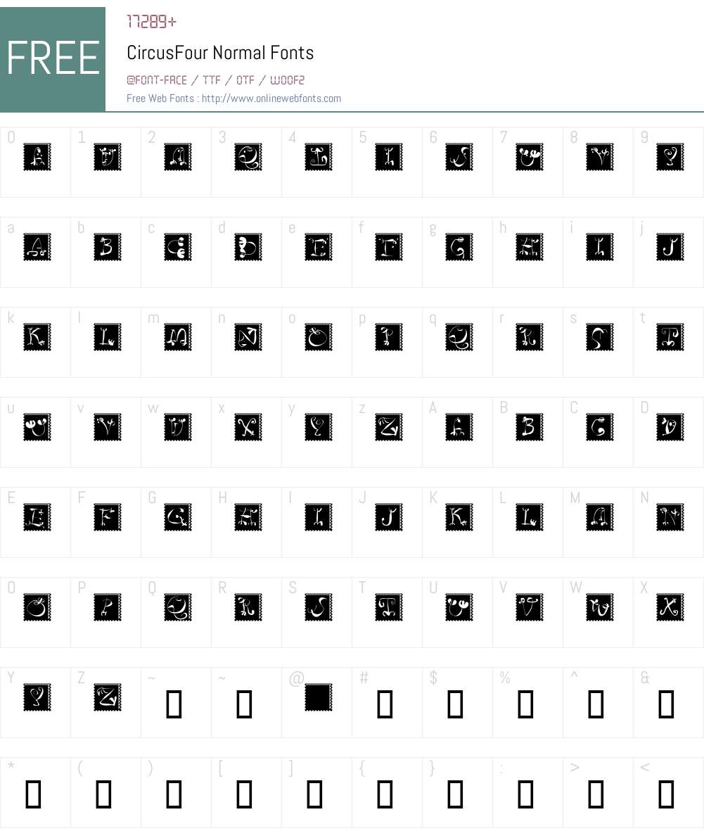 CircusFour Font Screenshots