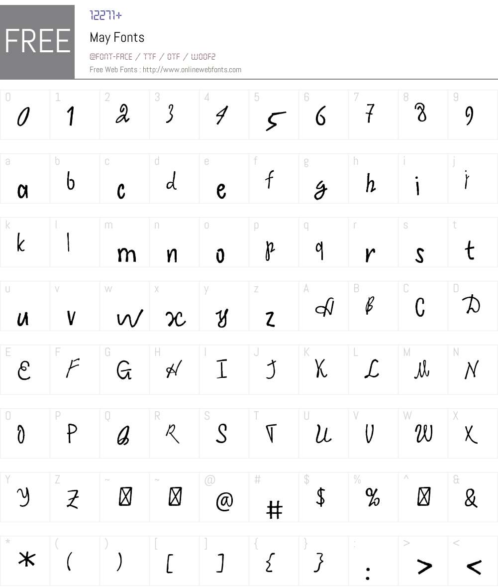May Font Screenshots