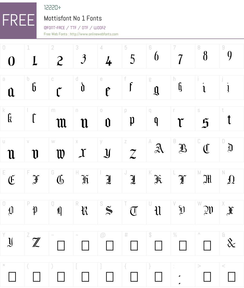 MottisfontNo1 Font Screenshots