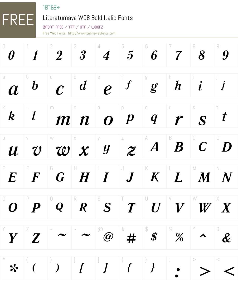 Literaturnaya Font Screenshots