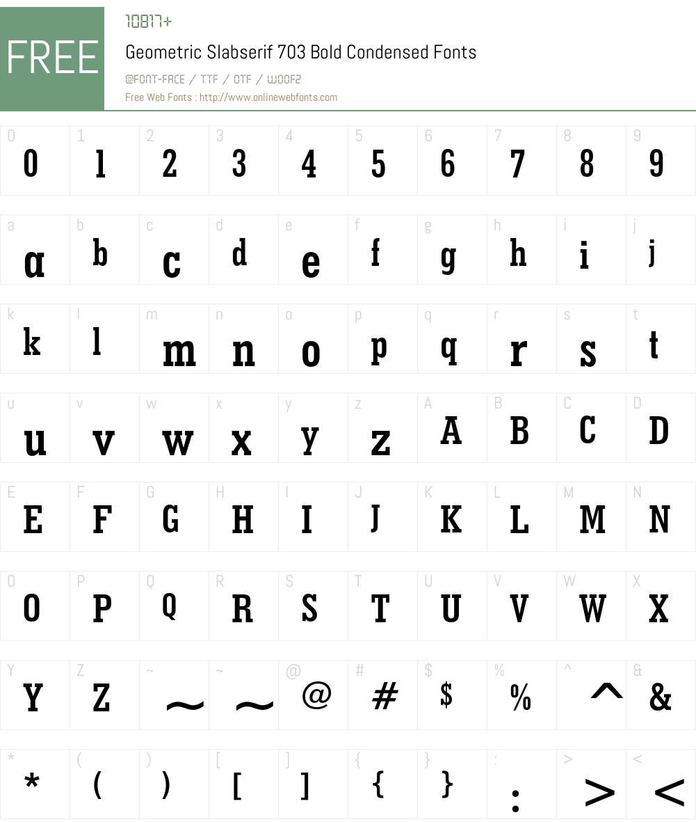 Geometric Slabserif 703 Font Screenshots