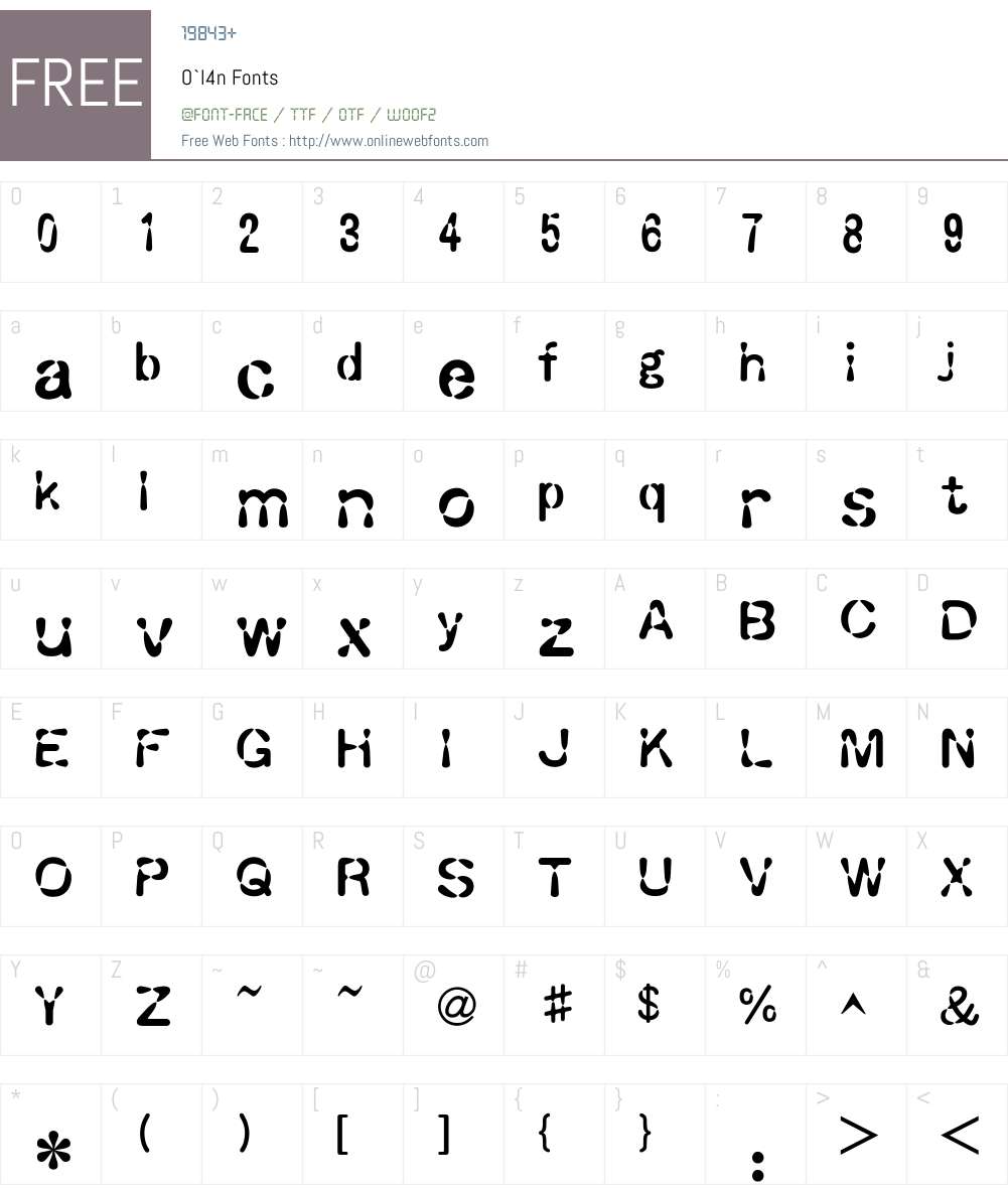 O`l4n Font Screenshots
