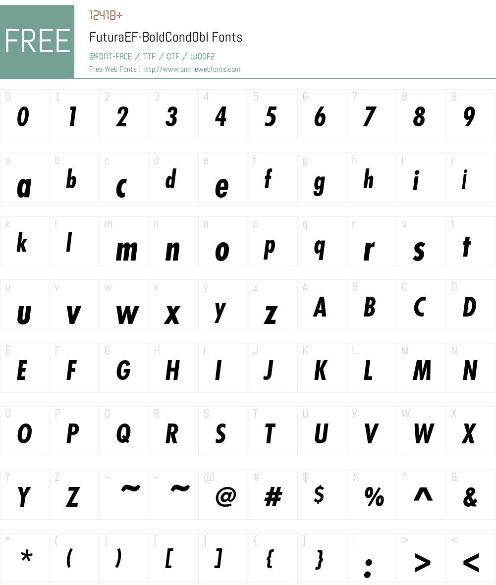 FuturaEF Font Screenshots