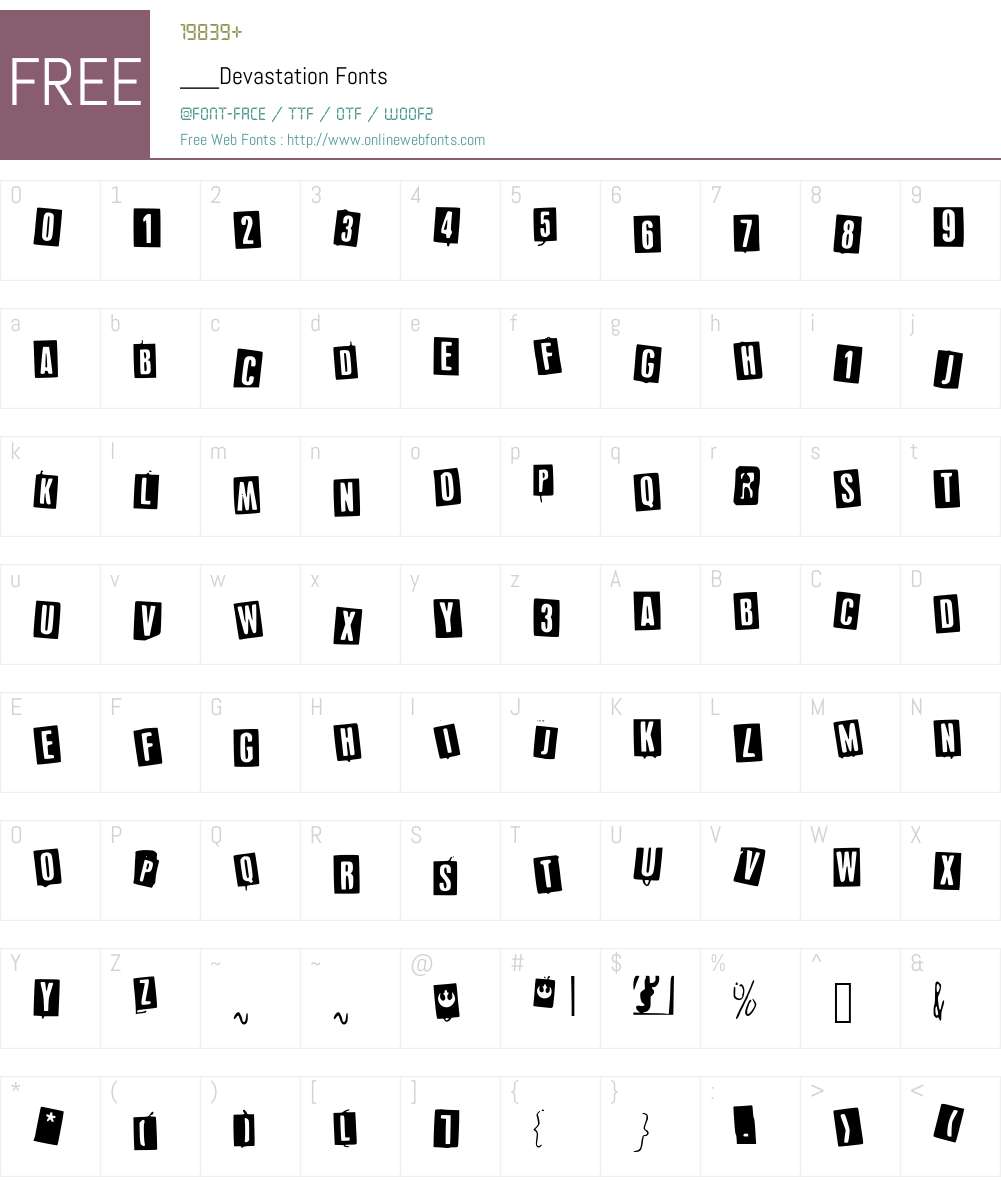 ___Devastation Font Screenshots