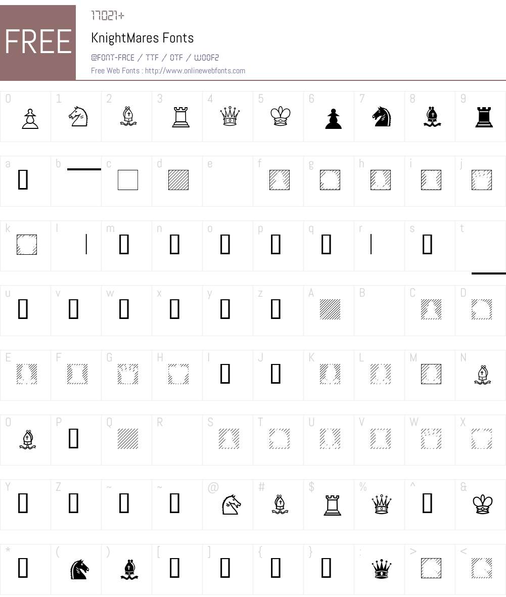 KnightMares Font Screenshots